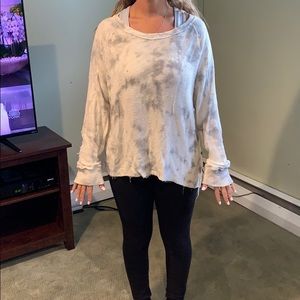 Light tye dye cotton/waffle sweater